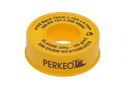 PERKEO PTFE Gewindedichtband, Feingewinde, B/L=12m, Stärke= 0,1mm