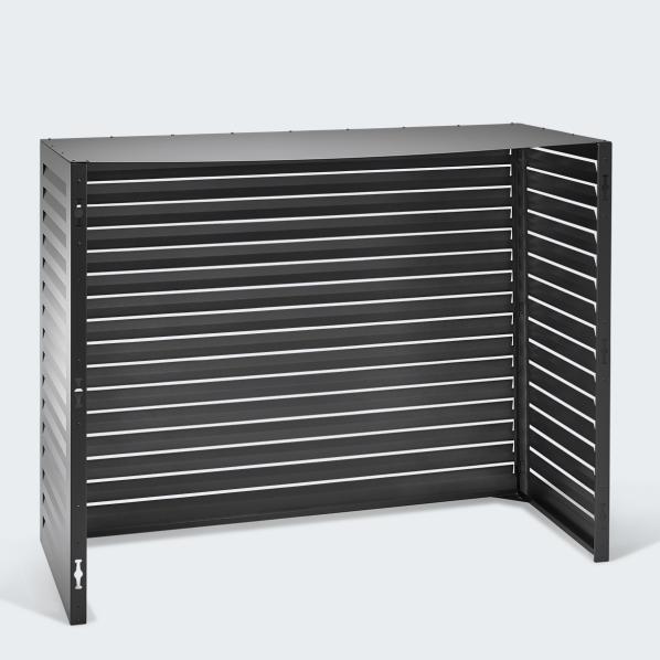 Evolar Klima- & Wärmepumpengehäuse Schwarz Aluminium XL, 1300x1700x750 MM