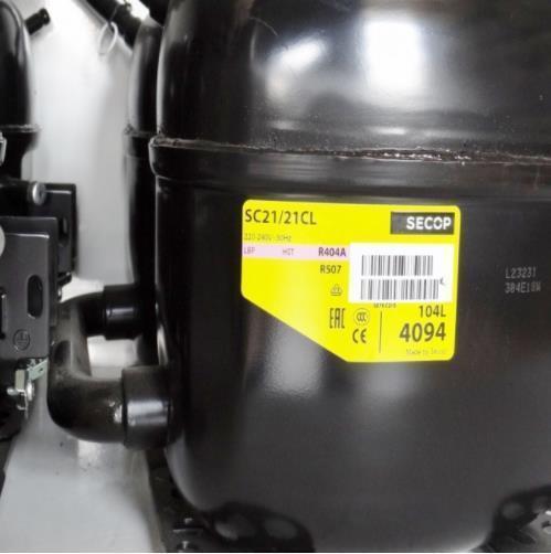 Verdichter SECOP / Danfoss TWIN SC21/21CL, LBP - R404A, 220-240V, 50Hz, 104L4094