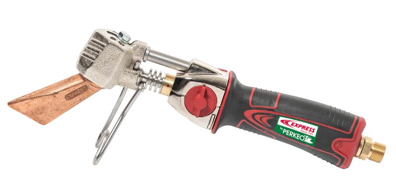 PERKEO Propan-PIEZO-Weichlötgerät G38 mit Kupferstück, G3/8" LH (TÜV-Geprüft)