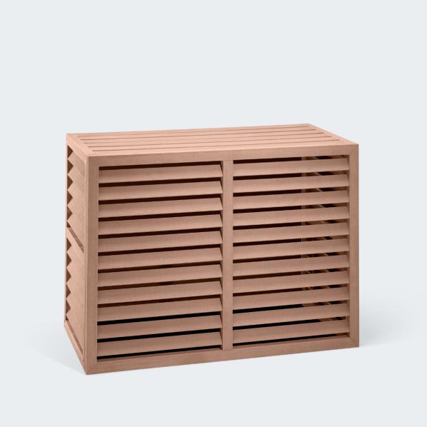 Evolar Klima- & Wärmepumpengehäuse Tropical Teak WPC M, 800x1100x550 MM