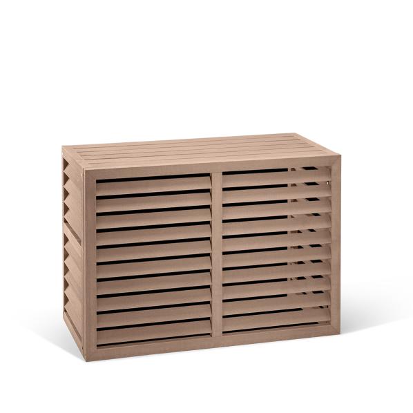 Evolar Klima- & Wärmepumpengehäuse Tropical Teak WPC S, 700x1000x500 MM