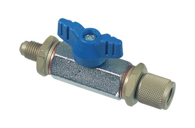 Refco 9881184 Kugelabsperrventil blau mit Drücker CX-1/4"SAE-B IG/AG