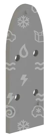 keyboard, rain?, image shows board?, decorative pattern, gray with icons