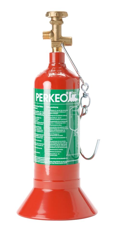 PERKEO Propan Montageflasche mit Fuß "Robust", wiederbefüllbar, für 0,425 kg Inhalt
