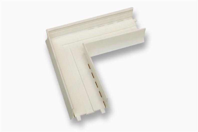 Eckstück 90°C PVC für U-60 - RAL 9002 L=220 mm H=45 mm