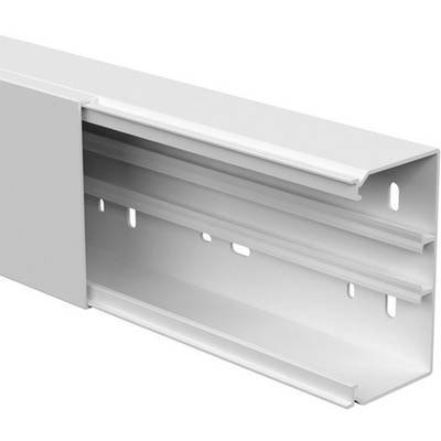 GGK FB Leitungsführungskanal mit Bodenlochung und DIN-Montageschiene 60x110, Farbe 90100 - 2 Meter