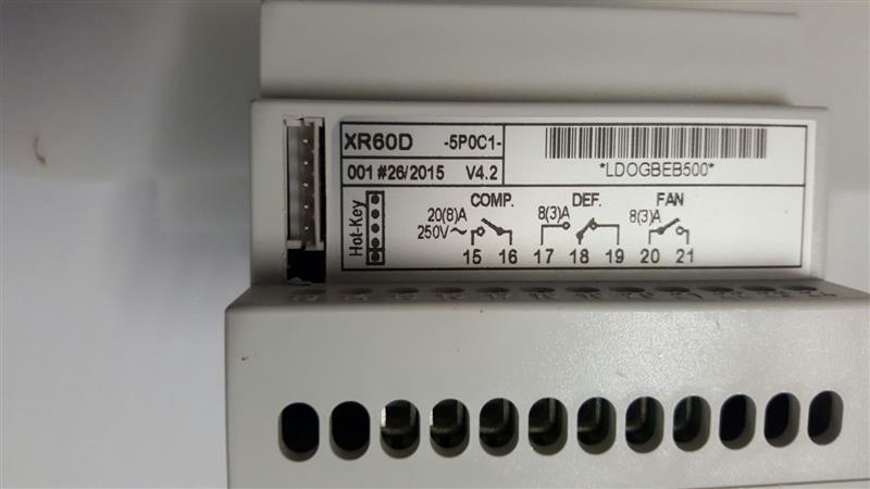 Kühlstellenregler Dixell / Copeland XR60D 5POC1, 230 V, 20 A, DIN-Schiene