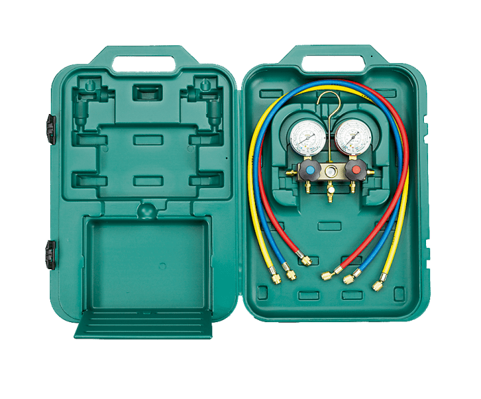 Refco 4687291 BM2-3-DS-R32-CA 2-Weg Monteurhilfe mit Rohrfedermanometer M2