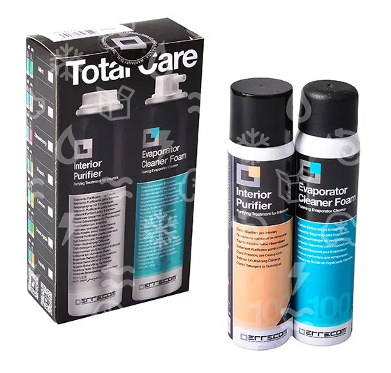 Errecom Komplettset zur Klimaanlagen-Hygiene – Schaum + Aerosol, 2×100 ml, Pfirsich
