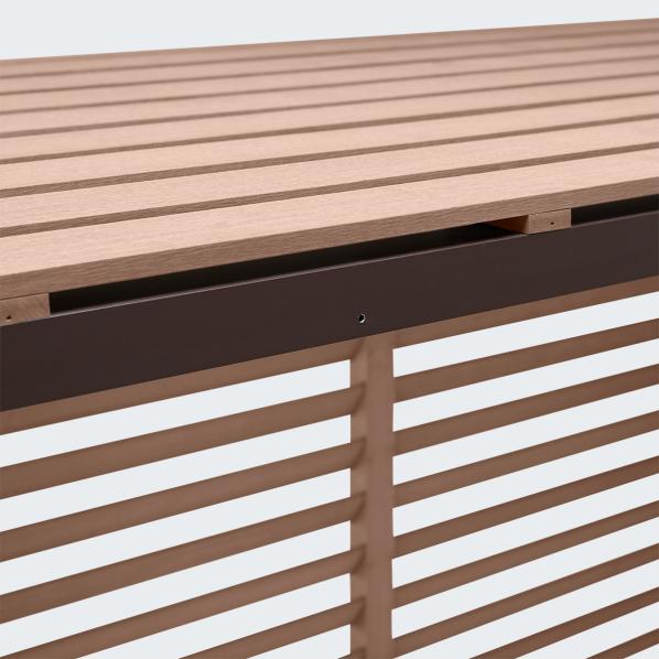 Evolar Klima- & Wärmepumpengehäuse Tropical Teak WPC XL, 1300x1700x750 MM