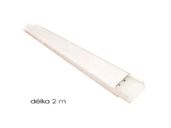 Rohrkanal mit Deckel, 70x55x2000 mm, schneeweiß, "B" (12er-Pack)