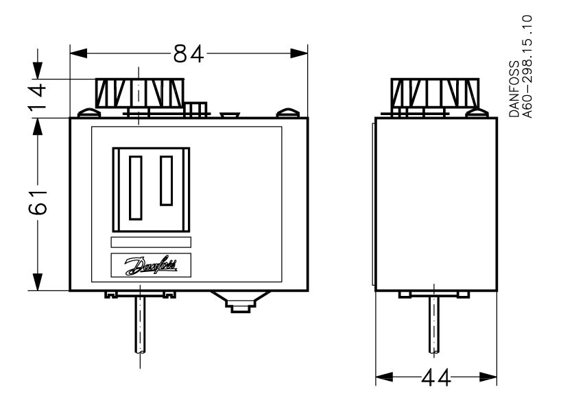 Differenzthermostat DANFOSS KP62, 060L1110, Feldkalibrierung -30..+15°C verstellbare Differenz 2°-10°C