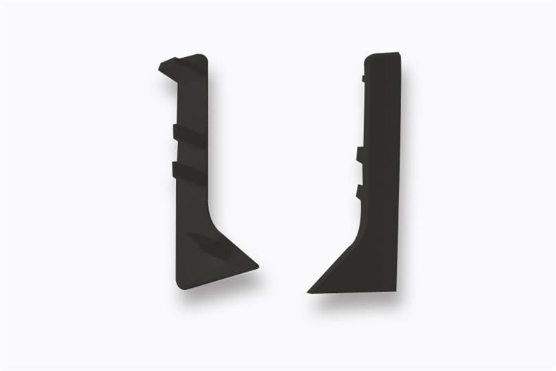 Endkappe fur Sockelleiste PVC - RAL 9005 - links