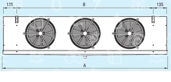 Verdampfer ECO GCE251E4ED, 1.67 kW (dT 8 st., R404), el. Abtauung