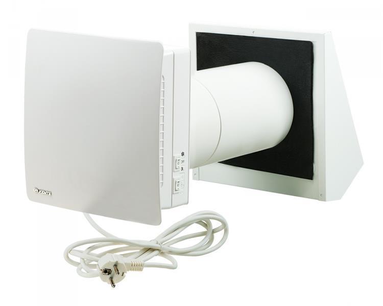 Lüftungsanlage (dezentrales Lüftungsgerät) KWL (kontrollierte Wohnraumlüftung) TwinFresh Comfo RA1-35 mit Fernbedienung, max. Förderleistung 30 m3/h (mit Stecker)