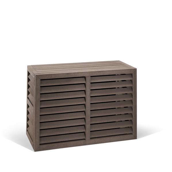 Evolar Klima- & Wärmepumpengehäuse Walnut Grey WPC XS, 600x900x400 MM