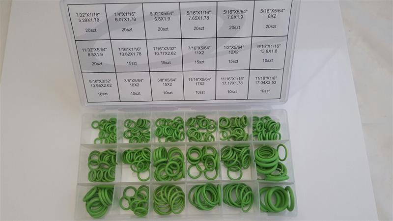 O-Ringe aus HNBR Gummi, Set aus 270 Stk, für KFZ-Klimaanlagen