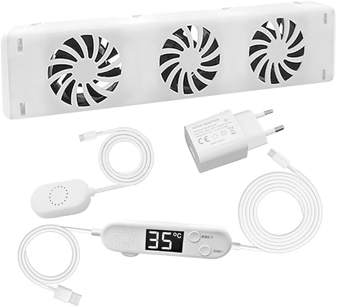 Heizkörper-Ventilator 300 mm mit Magnetbefestigung, Display & einstellbarer Temperaturregelung