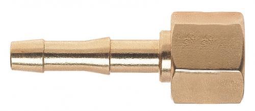 PERKEO Schlauchverschraubung mit Rechtsgewinde, 1/4" SAE (7/16" UNF)/Tülle Ø5 mit Ventilkerneindrücker