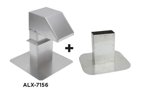 Alixo Aluminium Dachdurchführung - ALX-7156 + verstellbarer Unterbau