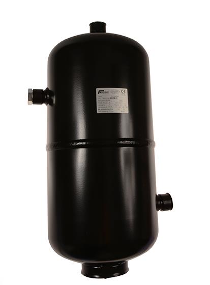 Kältemittelsammler, 45 BAR, 20,0 l, Eingang 28 ODS", Ausgang 1.1/4"