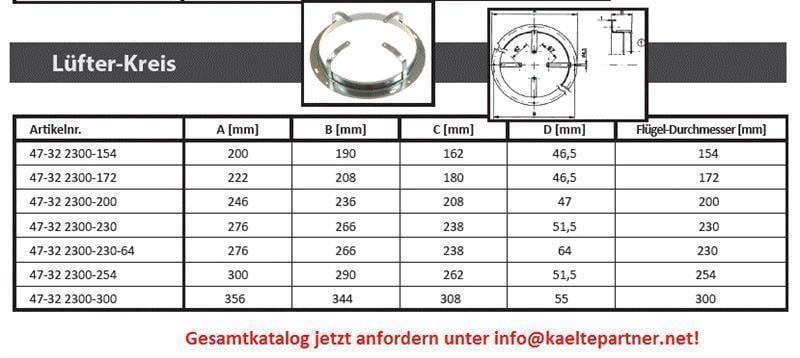 Lüftergitter (356-344-308) für Lüfterflügel Durchmesser 300 mm