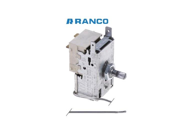 THERMOSTAT RANCO K22-L2088, 3 Kontakte 6A 250V Kapillarrohr 2500 mm kalt -20°C, warm -10°C - DT3,5°C halbmondförmiger Stift ø 6 x 4,6 mm für Milchspeiseeis