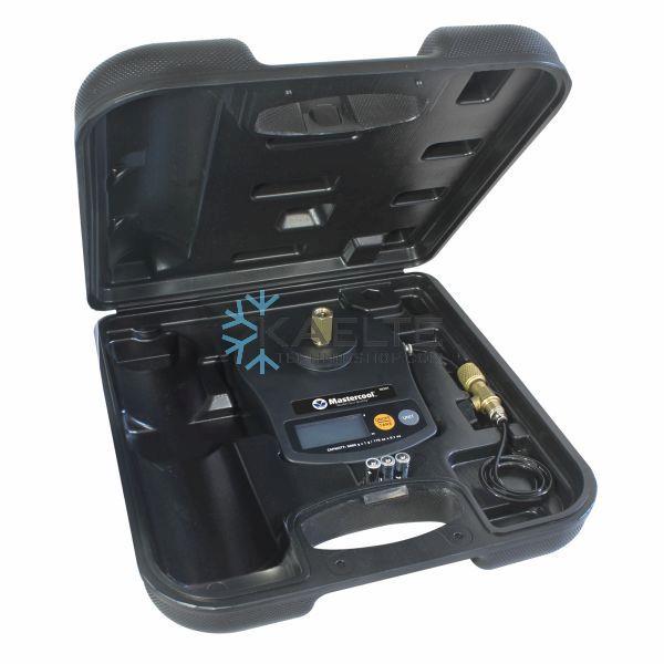 Mastercool Hochpräzise Ladewaage 98202 mit Stauraum für 14 Unzen in einem blasform Tragekoffer