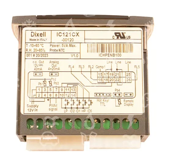 Dixell / Copeland Regler IC121CX-00120 für Wärmepumpe und 2 Verdichter / Kompressoren, 12V
