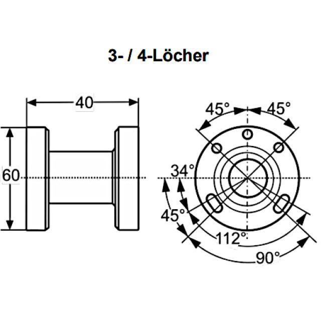 Alco OM0-CUA 805037 Adapter für OM3/OM4/OW4 OM0-CUA 3+4 Loch Flansch