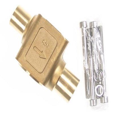 Thermostatisches Expansionsventil Unterteil Danfoss TE12/20, gerade, Eintritt Austritt 16 x 22 mm