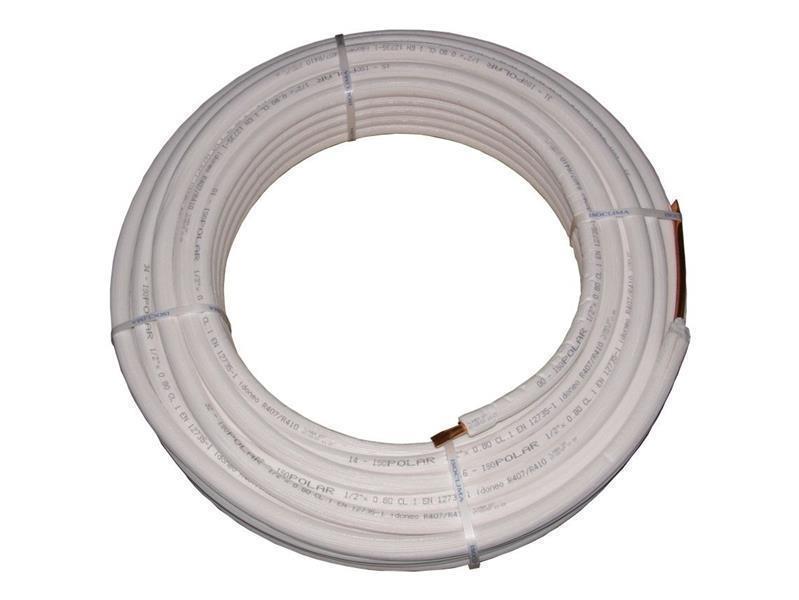 Kupferrohr Twin isoliert, 1/4" - 3/8" x 0,8 mm (6/10 mm), 25 m Rolle