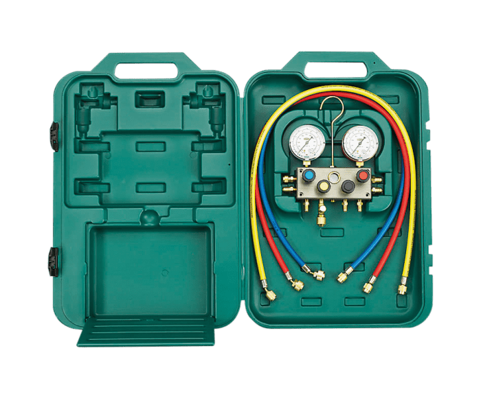 Refco 4688725 4-Weg Monteurhilfe BM4-3DS-R448A mit 3 Füllschläuchen 1/4" SAE Länge 36 /90cm