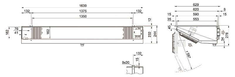 Verdampfer ECO - Luvata GME43EL7ED, 2,63 [kW] (dT 8 st., R404a) mit Abtauung
