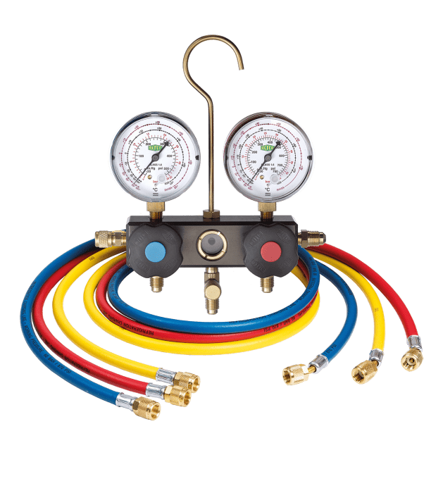 Refco 4688727 2-Weg Monteurhilfe BM2-6DS-R448A mit 3 Füllschläuchen 1/4" SAE Länge 36 /90cm