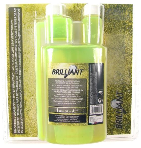 Errecom Brilliant 1 L, UV-Lecksuchmittel für KFZ-Klimaanlagen, Fluoreszent
