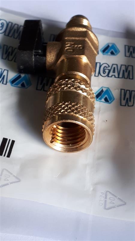 Flaschenadapter für R290 1/2''-16 ACME SX 1/4'' SAE