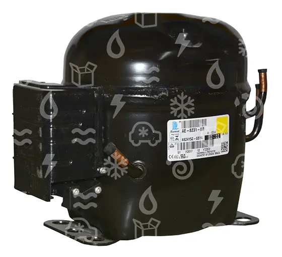 Verdichter Tecumseh AE2415Z, LBP - R404A, 230V/1PH/50-60Hz, Lötanschluss