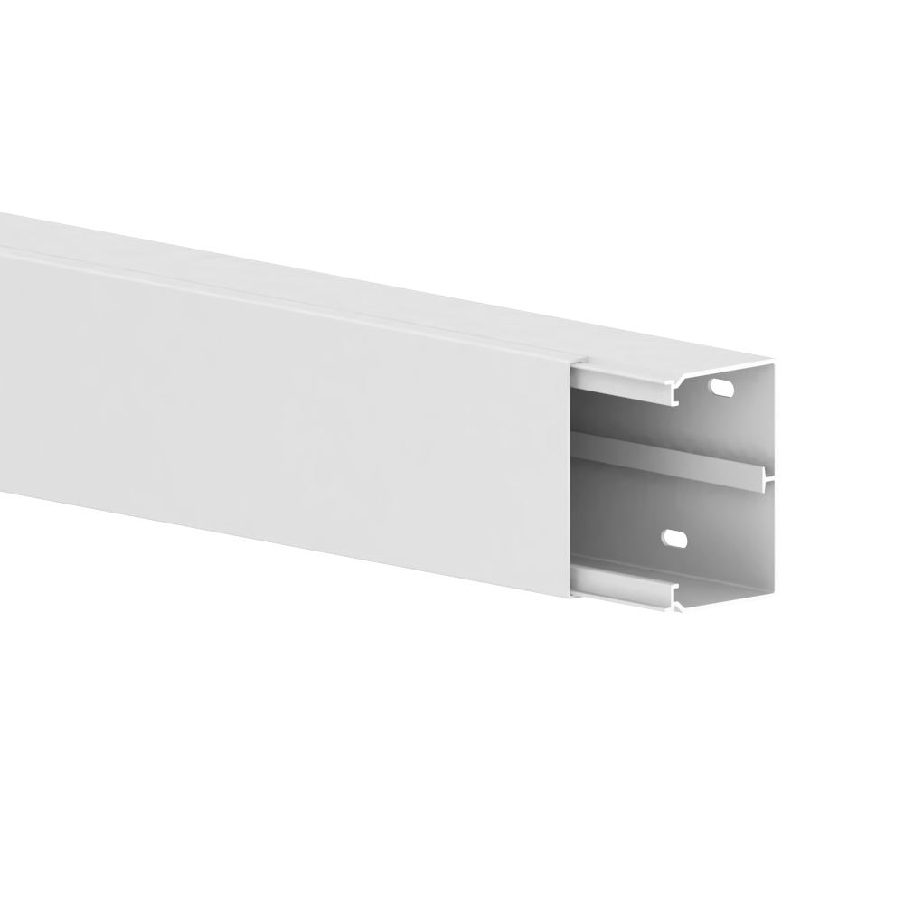 GGK LFG Leitungsführungskanal mit Bodenlochung 60x90, Farbe 9010 - 1 m (Stammartikel von 2 Meter Stange)
