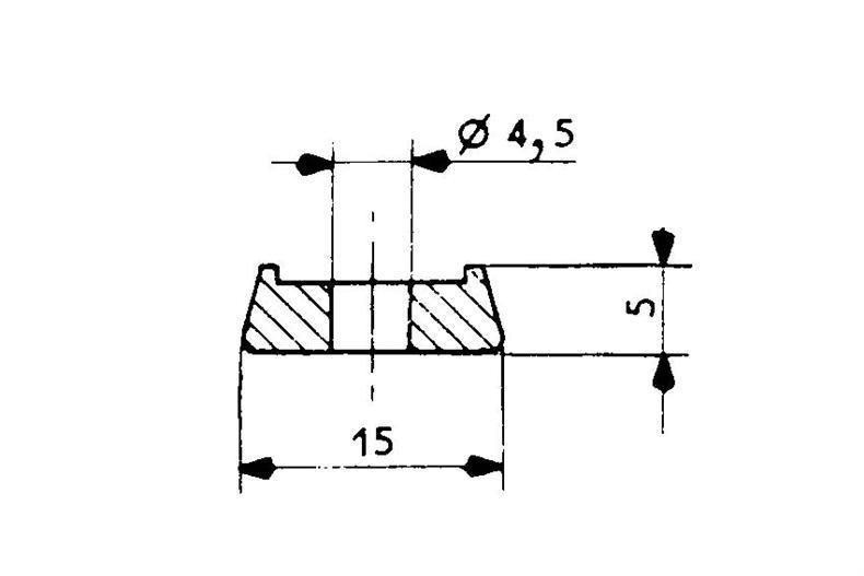 Profil schwarz für Dichtung 67 1m (15x5)