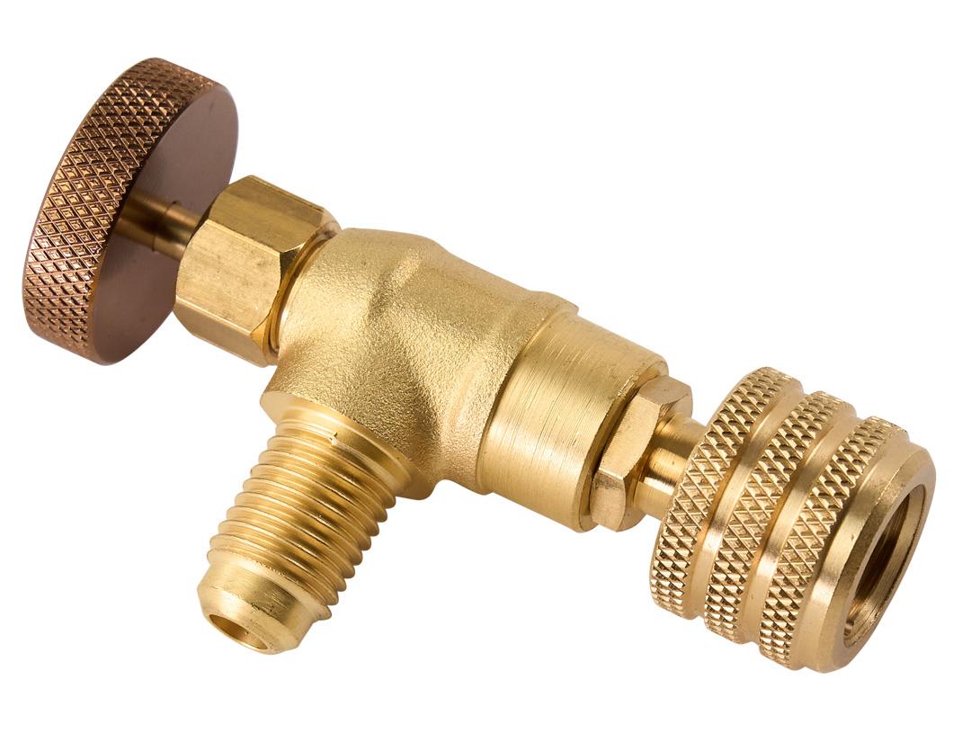 PERKEO Sicherheitsadapter für Schraderventil 5/16"SAE (1/2"-20UNF) x 1/4"SAE (7/16"UNF)