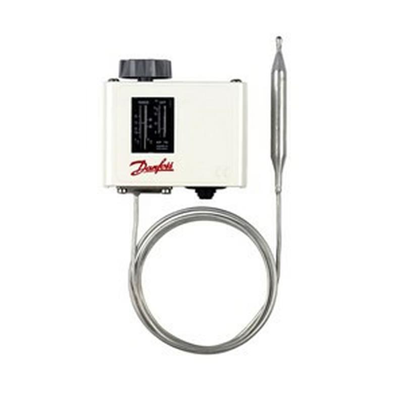 Differenzthermostat DANFOSS KP71, 060L1115, Feldkalibrierung -5..+20°C, Kapillarrohr 2000 mm, Fühler ø 9,5x115 mm
