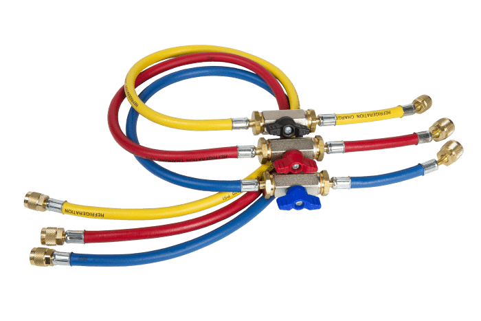 Refco 9884096 Füllschlauchset CCL-36-CX-1/2"-20UNF R410A/R32 36"/90cm mit Kugelventil