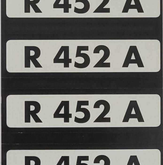 Kennzeichnungsschild R452A, 10 Stück
