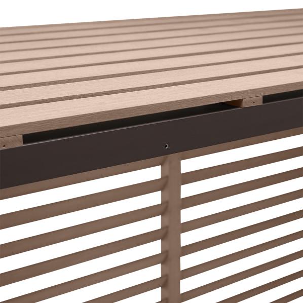 Evolar Klima- & Wärmepumpengehäuse Tropical Teak WPC XS, 600x900x400 MM