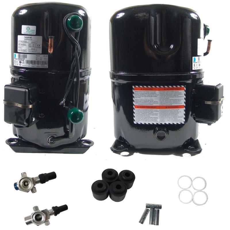 Verdichter Tecumseh TAG2516Z/R, LBP - R404A/R507, 400-440V/3F/50Hz, mit Rotalockventil- nicht lieferbar, ersetzt durch AG2516P-TZ