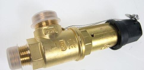 Sicherheitsventil Castel 3030/44C310, Bördelanschlüsse 1/2" NPT, 31 bar