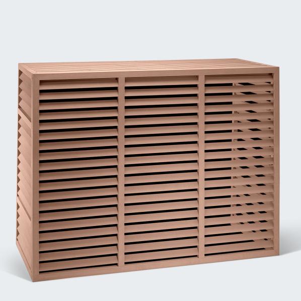 Evolar Klima- & Wärmepumpengehäuse Tropical Teak WPC XL, 1300x1700x750 MM