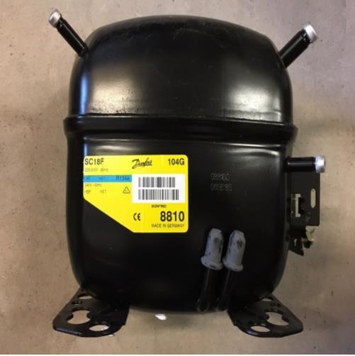 Verdichter SECOP / Danfoss SC18F, LBP - R134a, 220-240V, 50Hz, 104G8800 - ohne Anlaufelektronik